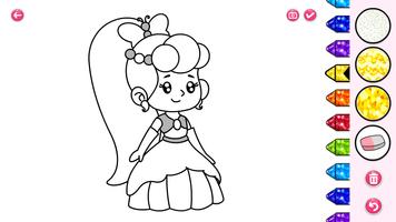 Jeux de coloriage princesse capture d'écran 1