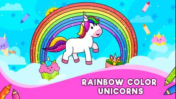 Jeu de coloriage Licorne Affiche