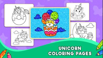 Unicorn Glitter Coloring Book スクリーンショット 1