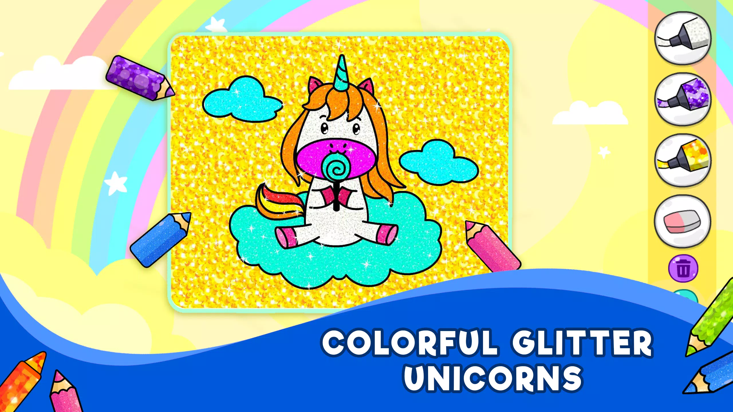 Unicórnio Para Colorir Glitter - Baixar APK para Android