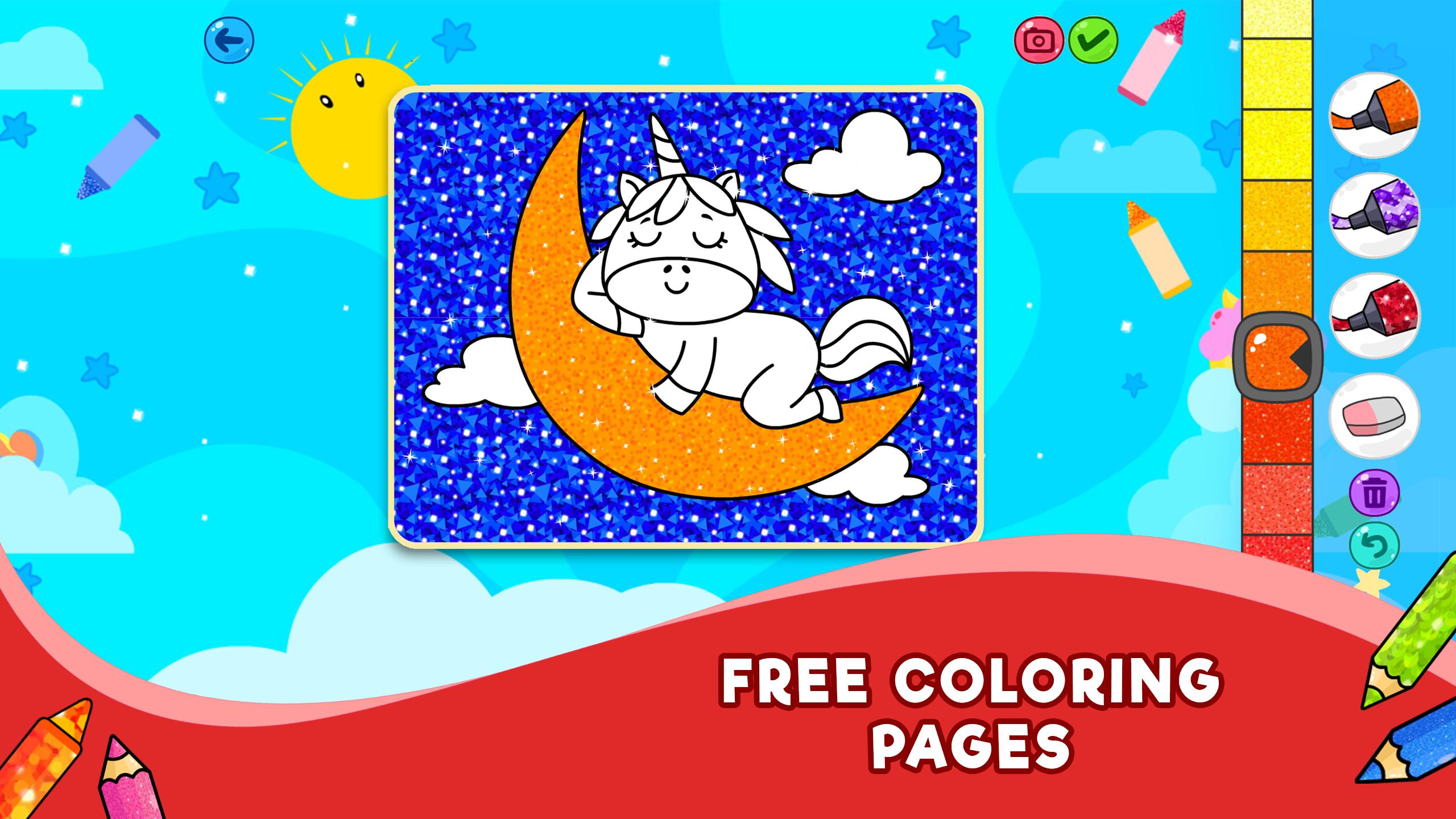 Download Unicorn Glitter Coloring Book Coloring Unicorn For Android Apk Download