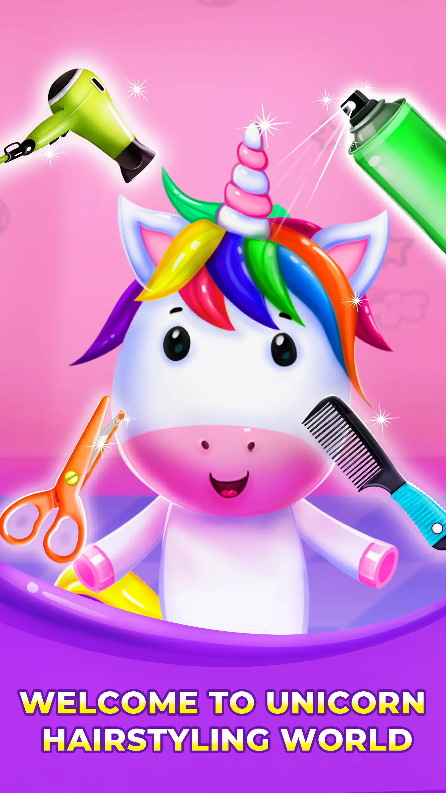 Unicorn Hair Styling Games – Girls Hair Salon 🦄 APK for Android Download