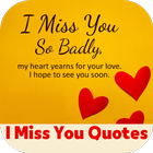 i miss you quotes icon