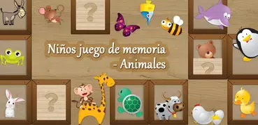 Juego de memoria para niños - Animales