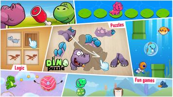 Poster Bambini puzzle Gioco dinosauro