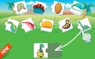 لغز الاطفال - لعبة الديناصور تصوير الشاشة 2