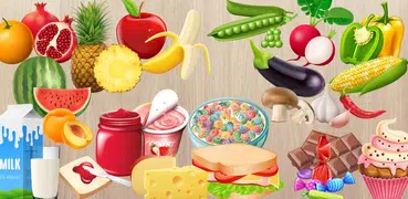 Puzzle for kids - learn food