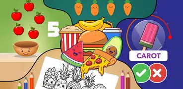 Puzzle for kids - learn food