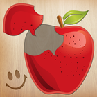 Puzzle for kids - learn food icon