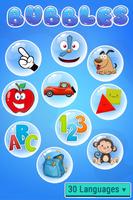 Bubble popping game for baby poster