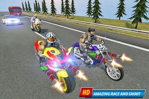 बाइक रेसिंग सिम्युलेटर: ट्रैफिक शूटिंग गेम स्क्रीनशॉट 1