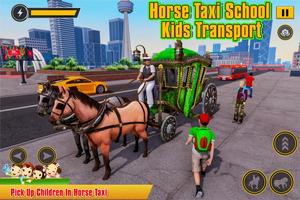 pferd taxi schule kinder transport pflicht Plakat