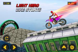Light Speed Robot Hero Bike Racing Stunts capture d'écran 2