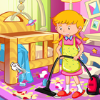 maison de poupée princesse jeu de nettoyage icône