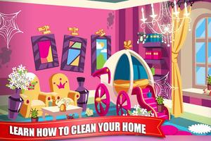 1 Schermata princess doll house cleaning game for girls