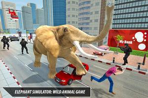 simulateur d'éléphant: ville déchaînée Affiche