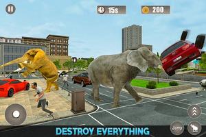 برنامه‌نما Elephant City Attack Simulator: Wild Animal Games عکس از صفحه