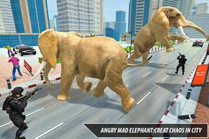 大象城市攻击模拟器：野生动物游戏 截图 1