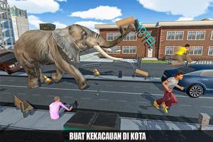 simulator gajah: mengamuk kota poster