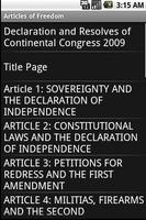 Articles of Freedom capture d'écran 1