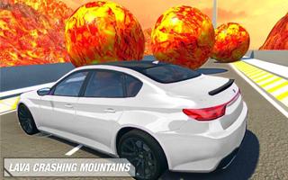 Wall Of Lava Volcano Cars 3D 截图 2