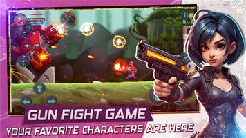 Gun Fight Side-Scrolling Game постер