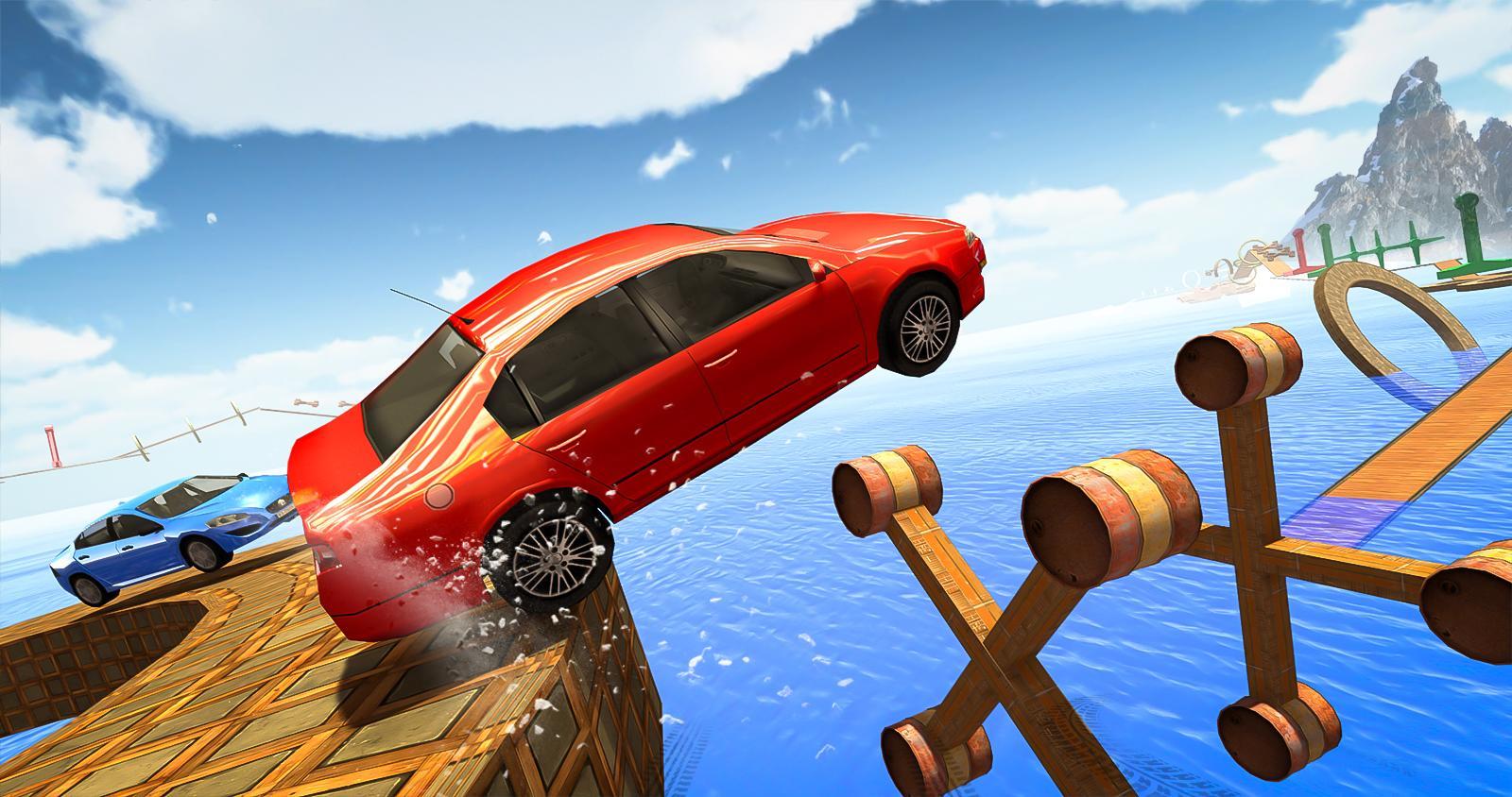 Игра трюки на транспорте и летающим водителем. Impossible car Stunt. Игры 2019 года. PLAYNEC автомобильный трюк загрузка: 0.0%. Игра симулятор трюки