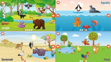 لغز الاطفال - لعبة حيوانات تصوير الشاشة 1