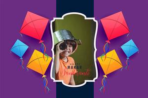 Uttrayan / Kites Frame Photo Editor Affiche