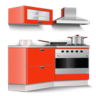 Diseñador de cocina en 3D icono