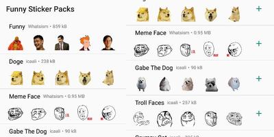 Funny sticker meme for WhatsAp पोस्टर