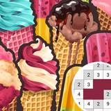 Ice Cream Pixel Coloring Art icon