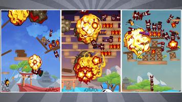 Ninja Bear: Slingshot Shooter ảnh chụp màn hình 1