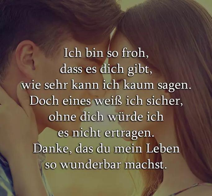 Liebe sprüche dich ich LIEBE IST