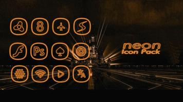 Orange - icon packs NEON Light capture d'écran 3