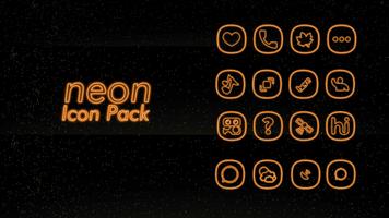 Orange - icon packs NEON Light スクリーンショット 1