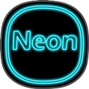 Neon icon pack ligth Blue them APK