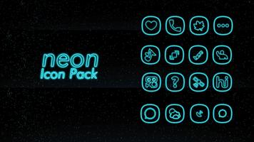 Neon icon pack ligth Blue them ảnh chụp màn hình 3