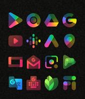 Colorful Transparent Icon Pack capture d'écran 1