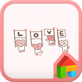 love pink dodol launcher theme আইকন