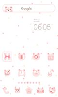 PinkBear dodol launcher theme Plakat