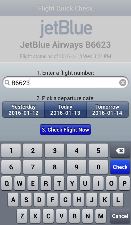 Quick checkers. Quick Flight. G9175 Flight status.