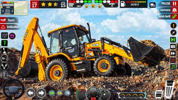 jcb games driving حفارة 3d الملصق