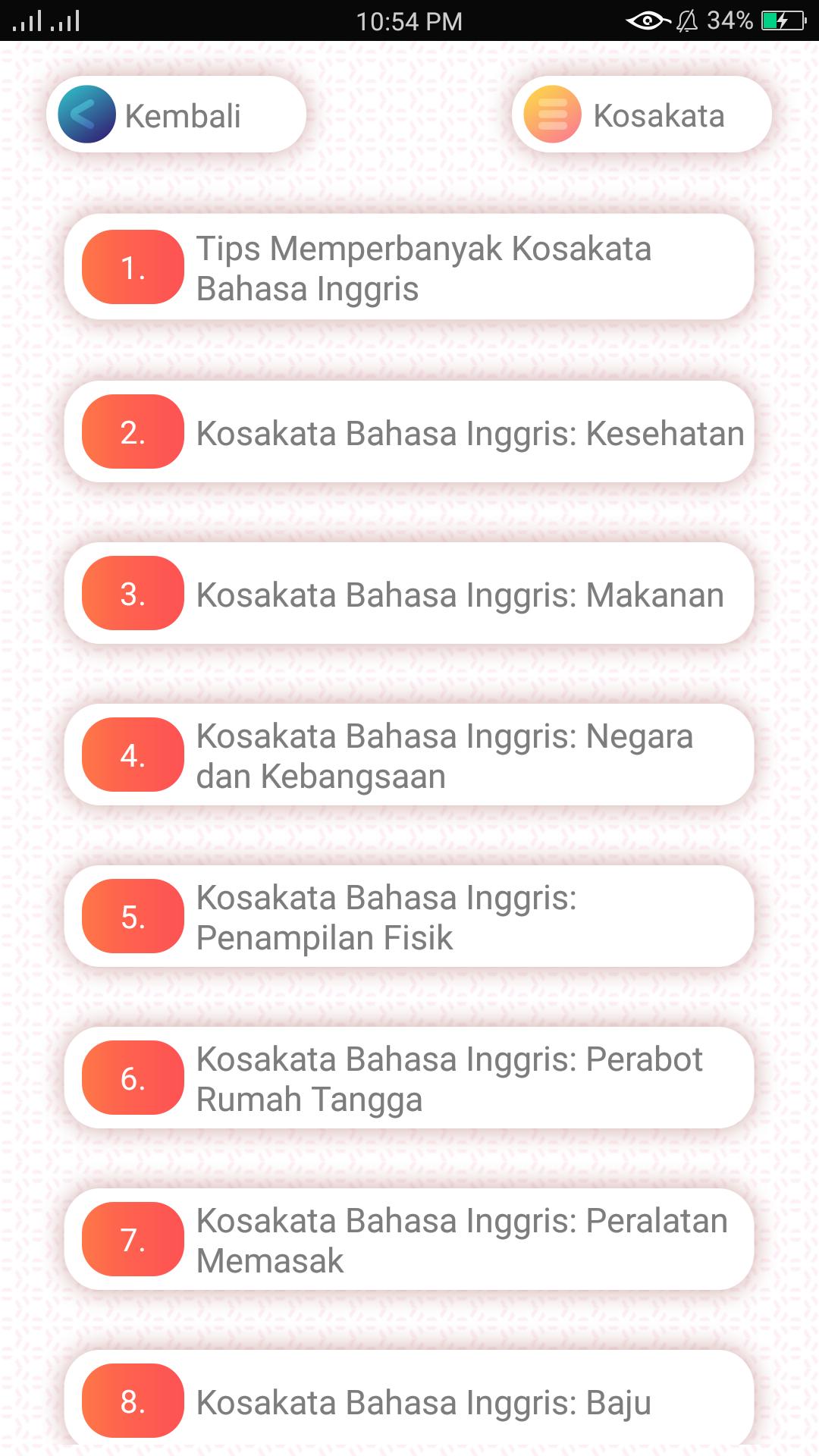 Kosakata Bahasa Inggris Sehari Hari Audio For Android Apk Download