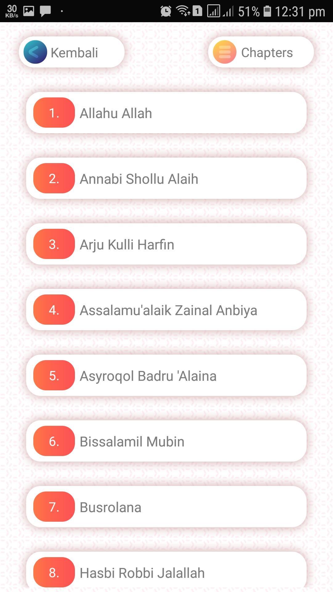 Lirik Lagu Sholawat Nabi for Android - APK Download