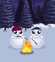 2D Snowman Jump Free الملصق