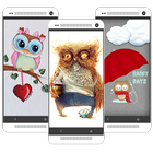 Owl Cartoon 4K Fonds d'écran icône