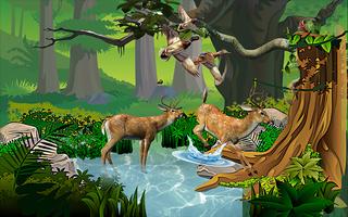 Deer Hunting in Jungle Plakat