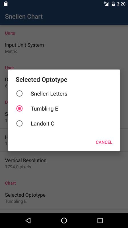 snellen chart for android