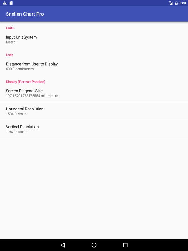 snellen chart for android